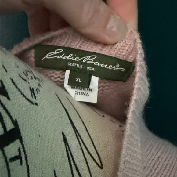 Eddie Bauer Blush Button Down Knit Top - Picture 7 of 9